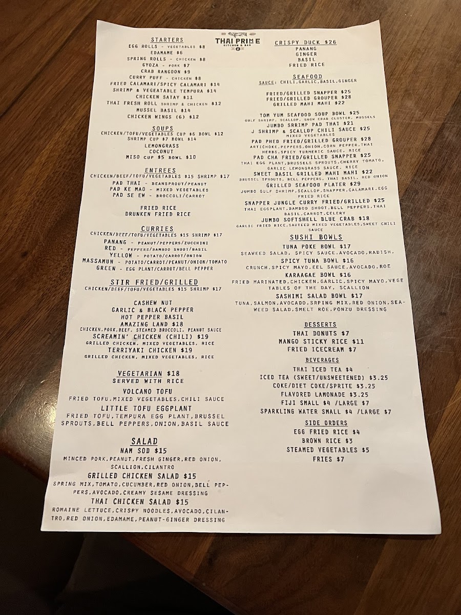 Thai Prime Kitchen & Bar Menu - Image 3